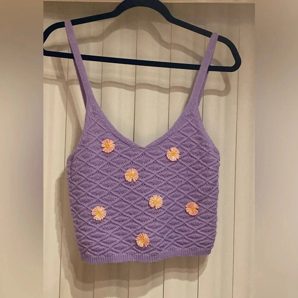 *LIKE NEW* Sweet Republic Knitted Crop Top Y2K M/L EUC - Picture 2 of 6